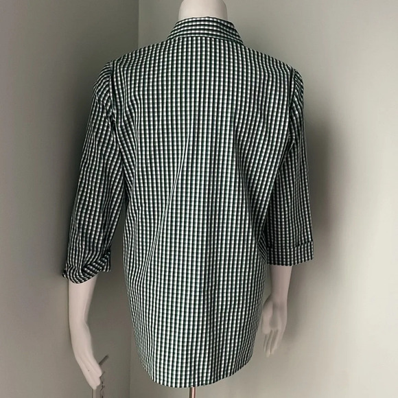 LAFAYETTE 148 NEW YORK Paget Gingham Blouse small - Picture 7 of 8